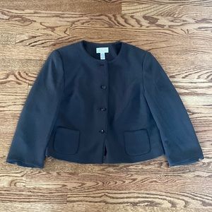 Talbots Brown Button Front Blazer